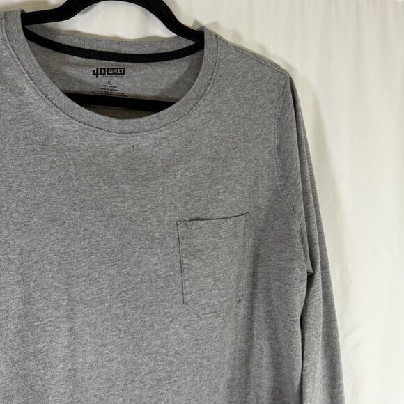Duluth 40 Grit Shirt Men's XL Grey Long Sleeve Crew Neck Solid 100% Cotton - Picture 6 of 10